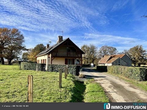 Fiche N°Id-LGB156227: Nouzerines, Vrijstaande woning - open landschap van ongeveer 120 m2 bestaande uit 5 kamer(s) inclusief 3 slaapkamer(s) + Grond van 5685 m2 - Uitzicht: Platteland - Bouwstenen - Bijkomende uitrusting: terras - balkon - garage - d...