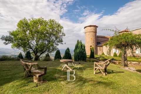 EXCLUSIVE - COURZIEU. Set in greenery, come and appreciate this true hamlet comprising a château with 5 bedrooms/suites, 2 gîtes, a building including a restaurant with professional facilities, a huge barn to be converted (planning permission granted...