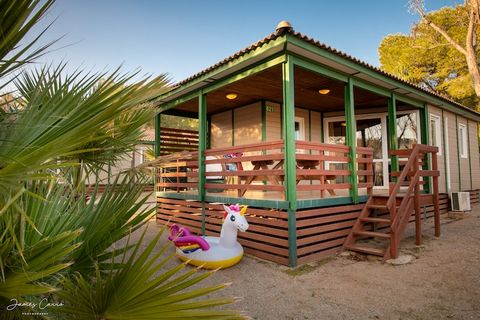 Nestled on the edge of Vilanova i la Geltrú, Vilanova Park offers a delightful getaway in a spacious 50 m² bungalow, perfect for families or groups of up to 6 people. This inviting accommodation features two comfortable bedrooms and a sofa bed in the...