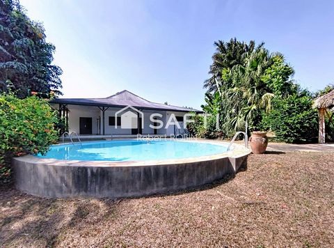 Villa F4 avec piscine et carbet à louer.