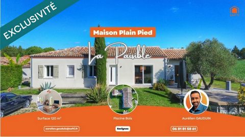 Maison de plain-pied récente avec piscine bois – 120 m² habitables sur 1 504 m² de terrain
