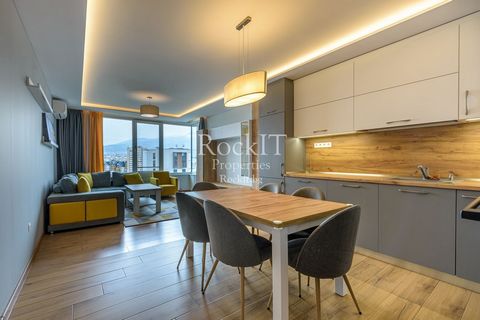 'RockIT Properties' is pleased to present to you a three-room apartment with high-class furnishings and finishes, with a wonderful view and location. The heating is by thermal power plant, and high-end Daikin air conditioners with Wi-Fi Smart control...