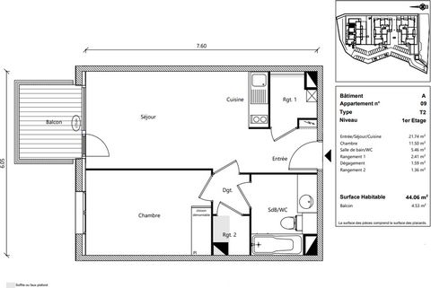 Appartement - 44m² - Boucau
