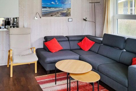 Comfortable Danish quality holiday home with sauna and in wood, built in 2008 located approx. 250 m from a lovely sandy beach. The large windows and the wood-paneled walls and sloping walls give the house a cozy and inviting atmosphere. The house is ...