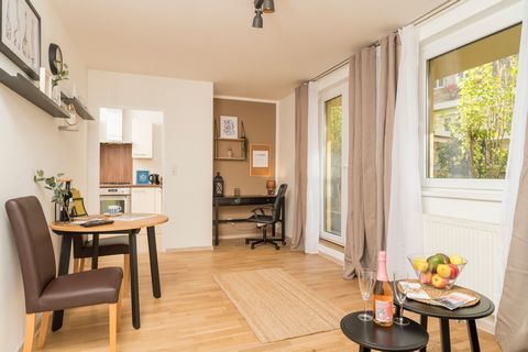 In the 17th district of Vienna, this bright and cheerfully decorated apartment awaits. The 30-squared-meter apartment offers accommodation perfectly for 2 people on a convertible sofa bed. The apartment is equipped with necessary amenities to bring y...