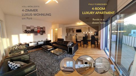 From January 1, 2024, you can move into this attractive, fully furnished apartment, which impresses with its luxurious furnishings. The property consists of four attractive rooms and also has a separate guest toilet. An elevator takes you comfortably...