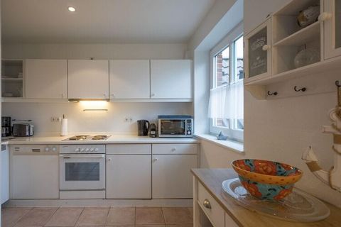 With 72 square meters, the apartment can accommodate up to four people and has a beautiful location right on the dike. In the accommodation you have a cozy living and dining area and a beautiful balcony. The open kitchen is extensively equipped and t...