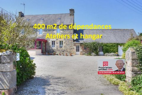 EXCLUSIVITÉ. Côtes d'Armor. 22220. Proche de Tréguier, dans un ancien corps de ferme, maison de 132 m2 (132 m2 habitables) sur un terrain arboré et clos de 3704 m2 environ. 5 pièces, 2 chambres ( 3 ou 4 possibles). Au rez-de-chaussée: entrée, cuisine...