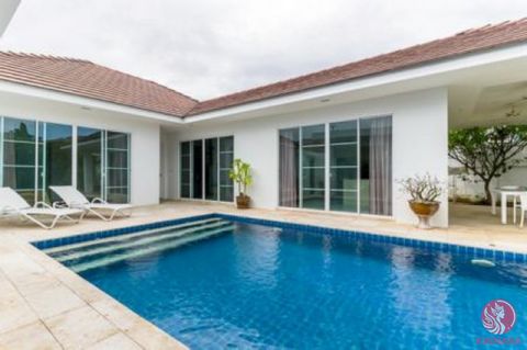 Great design 3 bed pool villa featuring a spacious open plan living, dining and kitchen, 3 good sized bedrooms with 2 bathrooms and outside is a driveway, pool side sala, covered terrace, pool and large garden. *Living Room *Dining Room *Air-conditio...