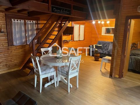 Situé au cœur de la campagne, ce chalet cosy est une invitation à la détente. Niché dans une résidence privée et sécurisée, il offre un cadre paisible, idéal pour se ressourcer. Caractéristiques : - Belle pièce de vie : Lumineuse et chaleureuse, parf...