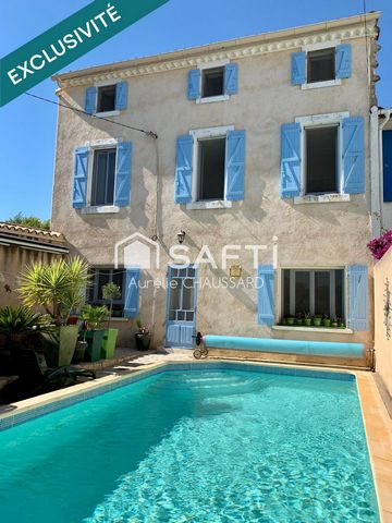 Maison de village 3 chambres jardin piscine