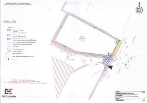 Terrain viabilisé de 564 m² à Bassussarry