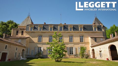 A20837STR47 - In Aquitaine, a chateau on the edge of a river. With its outbuildings and its park of three hectares, located in the countryside Lot et Garonnaise. It is composed of three living rooms with parquet floor in the Hungarian style, eight ro...