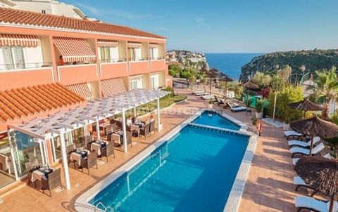 Hotel for sale with an exceptional location, built on one of the cliffs on the beach of Cala'n Porter (nice family beach of the south coast of Menorca located just 200 metres from the hotel). The guests can enjoy magnificent sea views and a pleasant ...