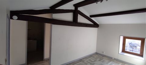 MONTBRISON Center Rented apartment of 34 m2 located on the 2nd and last floor of a building made up of two apartments. It is composed of a living room with kitchenette, a bedroom, bathroom and toilet. An attic of 19 m2 is annexed to the apartment. No...