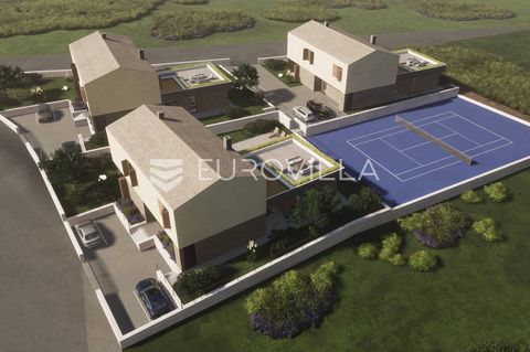 Istria, Gračišće - an exclusive, luxurious villa with an area of 390 m3 on a plot of land of 1631 m2 with a tennis court, indoor and outdoor swimming pool is for sale and will be built according to the highest standards. It is located in the interior...