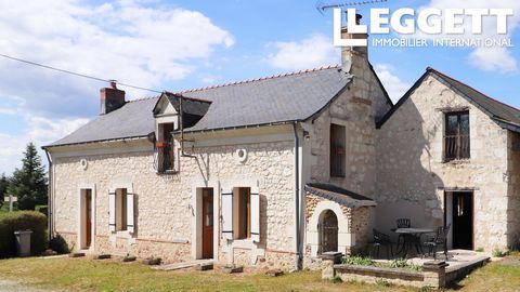 A09250 - Main house with 3 bedrooms and 3 bathrooms, separate gîte, attractive in-ground pool, games room and outbuildings - on large plot of attractive land. In small hamlet, just 8 kms from pretty market town Baugé. Saumur and Angers 35 km and 50 k...