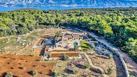 Location: Hvar island Beach: 700 m Inside space: 300 m2 Plot size: 8542 m2 Stone & Wood Bedrooms: 5 Bathrooms: 5 Underground tavern Swimming pool The Mediterranean traditional style Rent income: 70 000 eur / per year Features: - Air Conditioning - Ba...