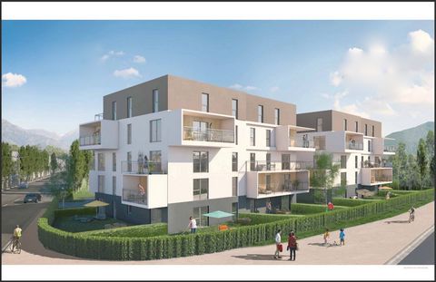 In Cluses, apartment T4 with 3 bedrooms and a large sunny terrace. In a new quality real estate program built in 2020 compatible with PMR. For more information, Karré Immobilier is at your disposal. The apartment consists of a bathroom, 3 bedrooms, a...