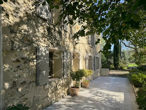 Ref- 2137FP: 11 minutes from the Montélimar golf course, come and discover this 296m² farmhouse on 2 levels, 5 bedrooms, swimming pool, garage, outdoor facilities on a magnificent wooded park of approximately 6000m², not overlooked and without nuisan...