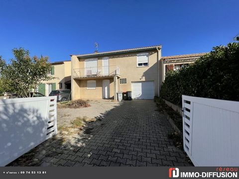 Fiche N°Id-LGB155568 : Beziers, secteur Calme, Maison grand garage d'environ 115 m2 comprenant 4 piece(s) dont 3 chambre(s) + Cour de 225 m2 - Construction 1985 Traditionnelle - Equipements annexes : cour - garage - parking - double vitrage - et Clim...