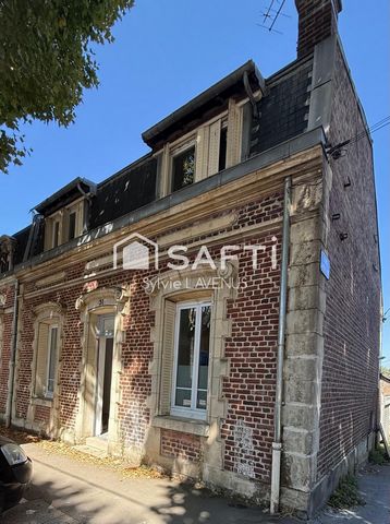 A SOISSONS, QUARTIER GARE, MAISON DE VILLE IDEALEMENT SITUÉE, AVEC 4 CHAMBRES, CAVE ET DEPENDANCE.
