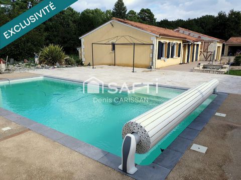 Maison plain-pied 6 pièces, piscine + garage