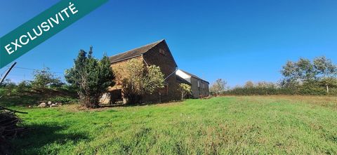 Ferme authentique isolée, dépendances, terrain