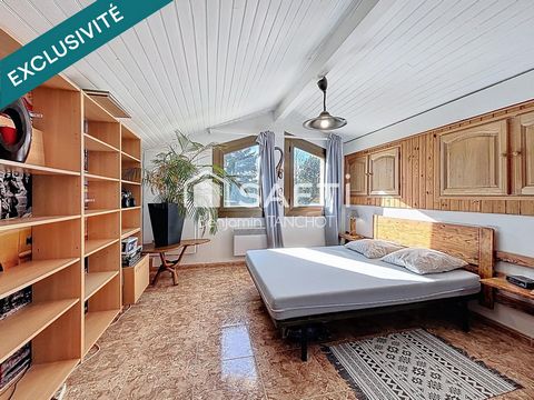 À 2 min des pistes : maison familiale sans vis-à-vis, terrain spacieux et vue plein sud.