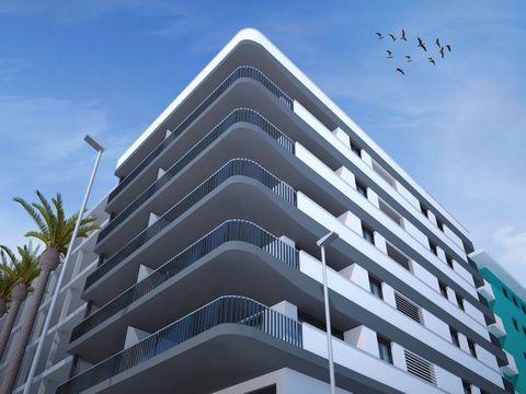 Newly built apartments in Nules beach in a corner building on the main avenue and with privileged views of the sea. The building will have three duplex penthouses. Top quality Porcelanosa ceramic wall tiles in kitchen and bathrooms. Aluminum exterior...