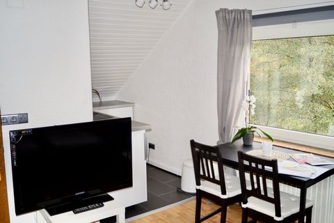 Cosy studio apartment with private parking! The bright open apartment has a large window for a beautiful light. The high-quality furnished kitchen-living room is modern and fully equipped and invites you to cook and enjoy. The cosy dining area is als...