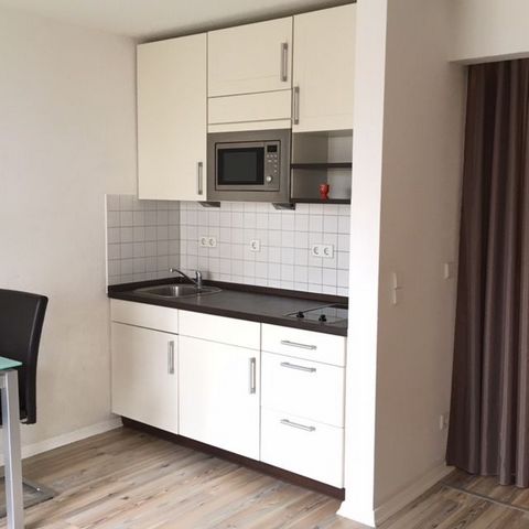 The studio apartment has a size of 29sqm and is located on the mezzanine of a building with a total of 5 floors - south facing. There is a day bed to accommodate two persons. Equipment Kitchenette: Grill/microwave, cooker, toaster, electrical kettle,...