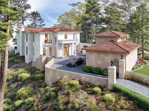 Located just around the corner from the world-famous Pebble Beach Lodge & Resort, this serene 1.58-acre ocean view estate parcel includes approved plans for a stunning house and guest unit with soaring ceilings and large windows to showcase the beaut...