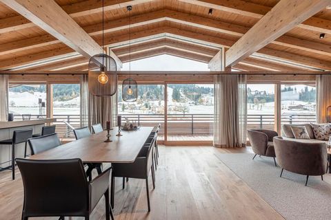This luxurious, exclusive penthouse is located on the top floor of this centrally located, small-scale residence Chalet 149 in the lively ski village of Westendorf. The cosy village centre is only 600m away, and the valley station of the Alpenrosenba...