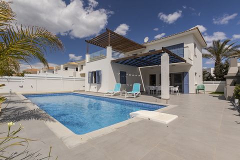 The property is a 3 bedroom detached villa which is now ready for occupation and only 150 meters from the beach in a prestigious and unique location for international and local buyers in Pervolia village, Larnaca. This property has a total land area ...