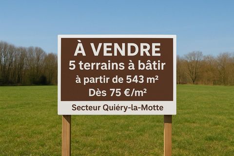 Terrains à bâtir 75€/m²
