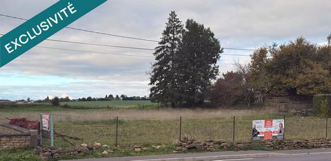 Terrain constructible 990 m2 viabilisé, plat et libre de constructeur