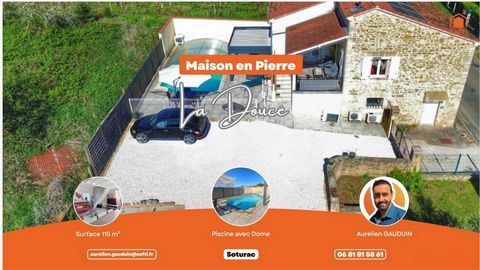 Charmante maison en pierre avec piscine et suite parentale 115 m² habitables
