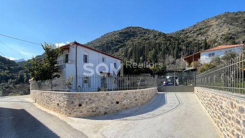 Anogeia Lakonia, Sparti, a newly built detached house with a total area of 144 sq.m. is available for sale, with an additional 35 sq.m. of auxiliary spaces, built-in 2020 on a plot of 500 sq.m. It consists of two levels, the ground floor of 72sq.m an...