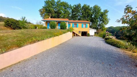 PLEASANT SINGLE STORY HOUSE WITH BASEMENT AND VIEW OF THE PYRENEES MONTREJEAU AREA This single-story house is pleasantly located on the hill with a beautiful view of our Pyrenees. Really quiet, the 1,903 m² land borders on the north side, a small woo...