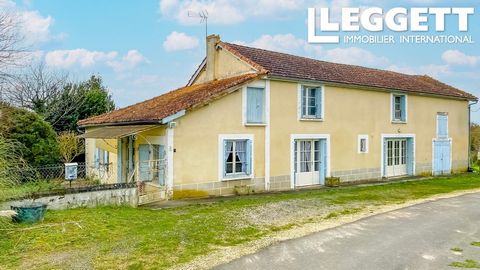 A27014EB16 - In the heart of the Charente department this character longère offers great potential for renovation. On the ground floor the living space can be divided into two parts; the first comprises a kitchen, living room, three bedrooms, shower ...