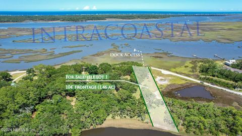 Rare Find! Nearly 1.5 acres of buildable waterfront land just north of Saint Augustine and this one comes with intracoastal access! No HOA or deed restrictions and you have the freedom and flexibility to choose your own builder and house plan design....