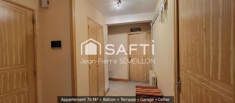 Appart T3 bis 76m² terrasse, balcon, cellier garage