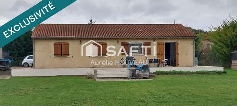 Maison de plain-pied, 3 chambres, terrain 1744m², double garage