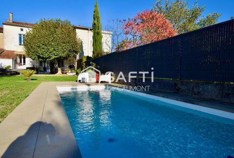 Maison de ville chaleureuse avec jardin, piscine et garage