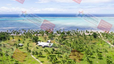 -FRONT DE MER avec plus de 500 mètres de PLAGES DE SABLE BLANC -TITRES FREEHOLD à Levukalailai, Savusavu sur la deuxième plus grande île des Fidji de Vanua Levu avec 2 titres totalisant 68 acres -26 acres sur le côté bord de l’océan de Hibiscus Highw...