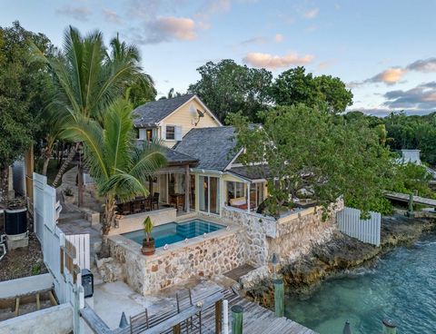 Introducing a unique opportunity to own two homes in a private, gated compound with dockage in Harbour Island with a true Bahamian Island vibe. Ideal for serious boaters, or for anyone who loves to be on the ocean 24/7, this property boasts a 75’ doc...