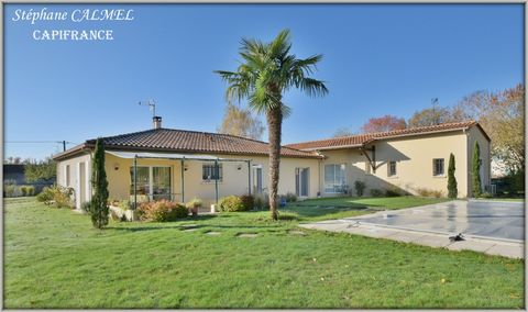 Dpt Dordogne (24), à vendre LA FORCE - Au calme - maison plain-pied 150 m² - 4 chambres - Piscine - Terrain 2545 m²
