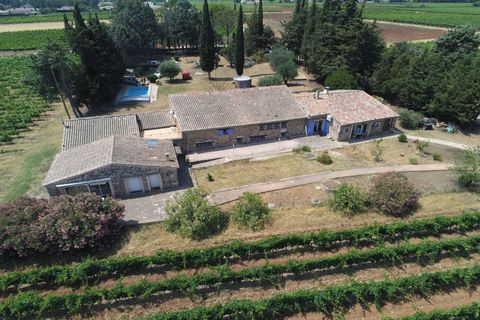 In the commune of La Motte we offer you a superb stone Mas. A very large stone bastide of approximately 490 m2, one floor above the ground floor and comprising 2 accommodations and an annex building with a large garage and two guest bedrooms with pri...