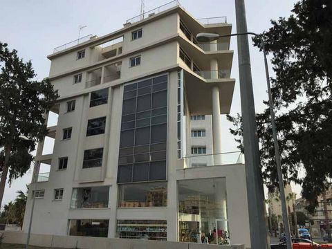 Building for sale on Artemidos Avenue in Larnaca. The building comprises: One shop of 240sq.m plus 120sq.m mezzanine Three offices of 150sq.m each plus verandas (1st, 2nd and 3rd floor) Four apartments of 2 bedrooms which have been converted into off...